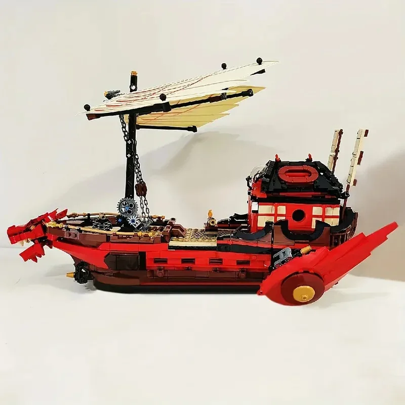 

MOC Set Ninja Series Destiny Bounty Ship Building Blocks Dragon Boat Monastery Bricks Toys For Boy Children Christmas Gift 71705