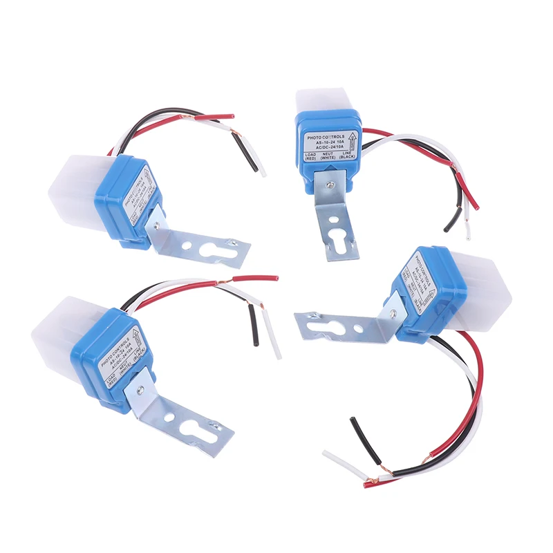 Automatic On Off Photocell Street Lamp Light Switch Controller DC AC 24V 50-60Hz 10A Photo Control Photoswitch Sensor Switch
