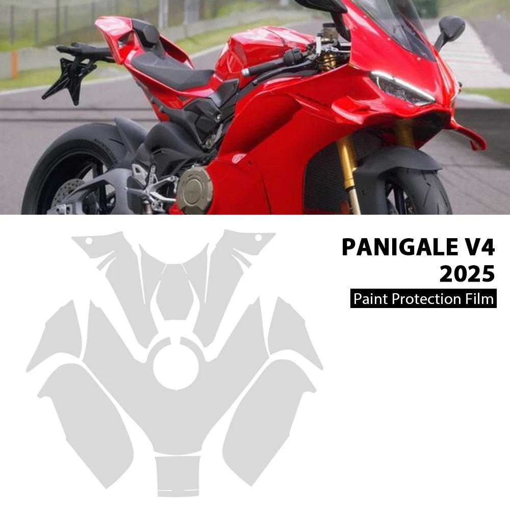 

Для Ducati PANIGALE V4 2025 PPF мотоциклетная защитная пленка для краски из ТПУ, комплект против царапин Panigale V4, защитные детали обтекателя