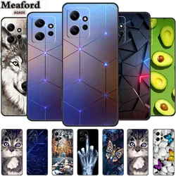 For Xiaomi Redmi Note 12 4G Case Animals Silicone TPU Phone Back Cover for Xiaomi Redmi Note12 4G Wolf Funda 23021RAAEG Coque