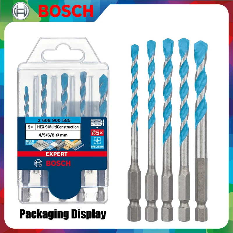 

BOSCH 2608900585 EXPERT HEX-9 Multifunctional Precise Drilling Metal Alloy Punching Triangle Drill Bits Set Tool Parts