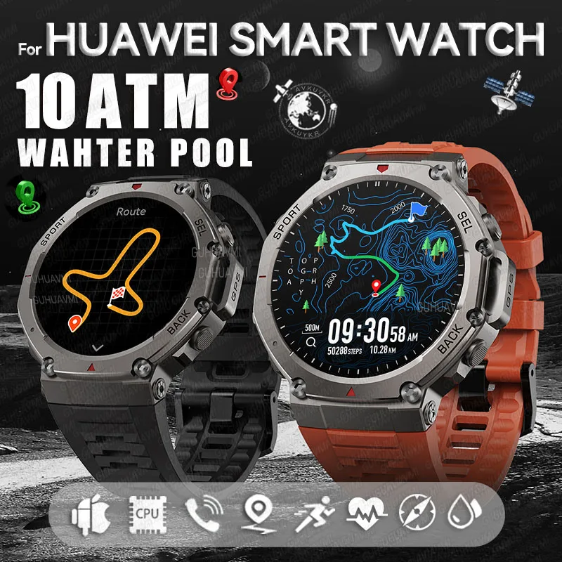 2025 New For Xiaomi Military GPS Man Smart Watch 10ATM Waterproof Built-in Dual-band GNSS Compass Military Sport Smart wristband