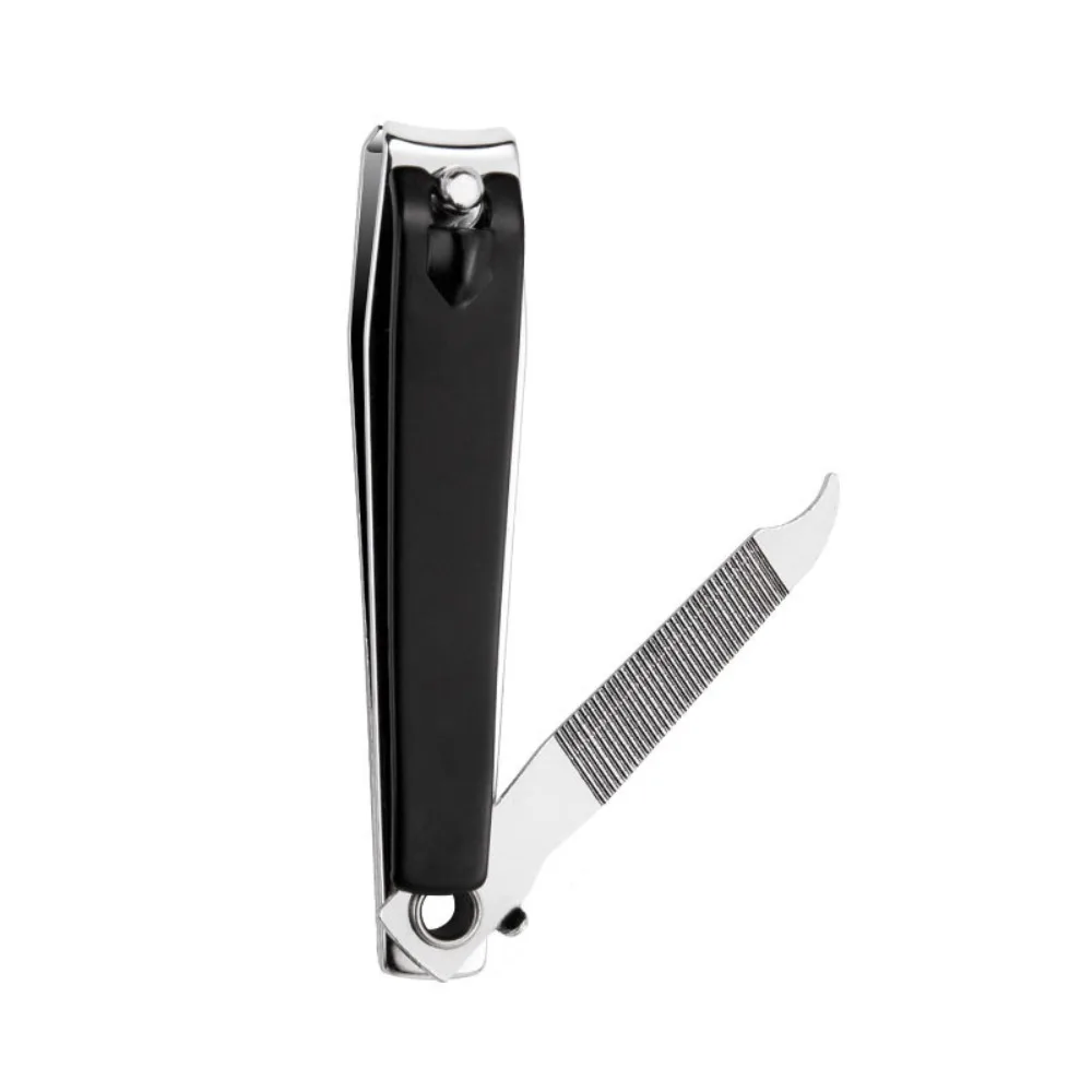 3 Sizes Nail Nipper Stainless Steel Anti-Splash Manicure Cutter with Files Multifunctional Nail Cutting Pliers Toenail Clean