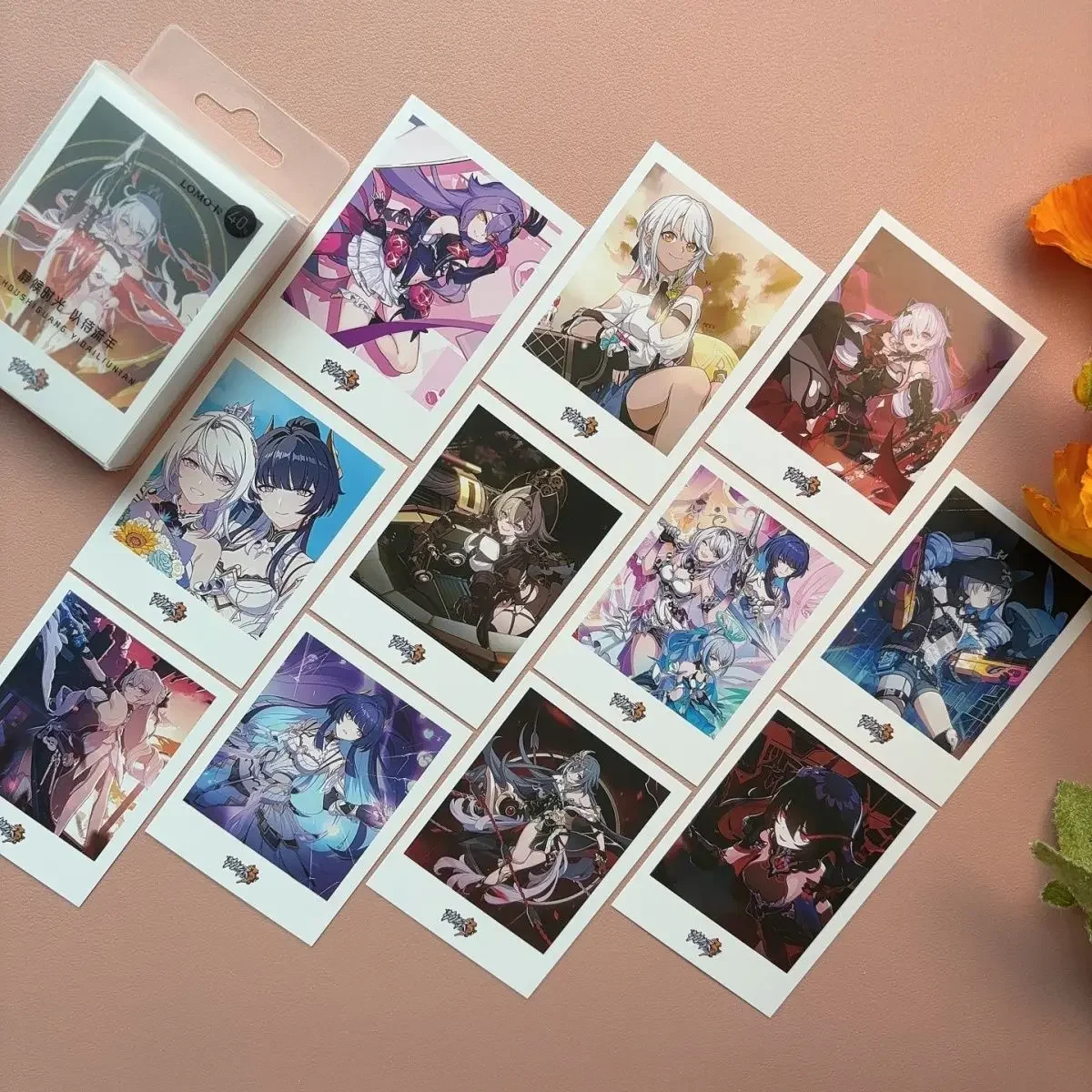 

Anime Honkai Impact 3 Elysia Susana Cosplay Exquisite Laser Small Card Instant Camera Personage Postcard Birthday Gift Ornament