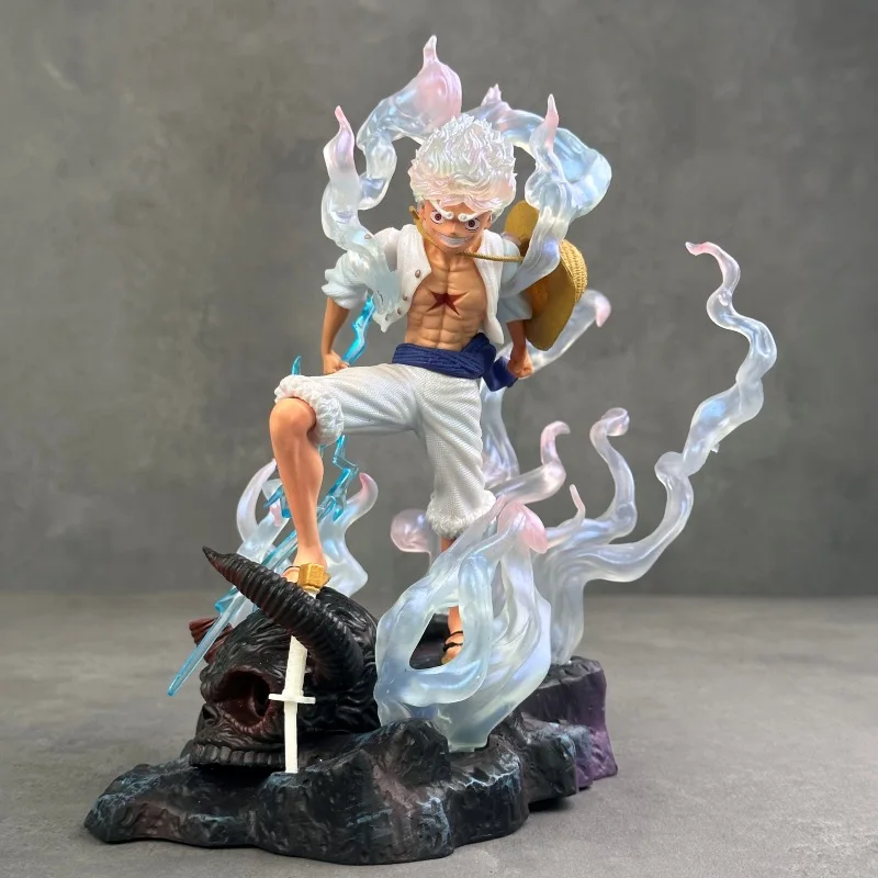 

Цельный LX Ghost Island Ника Луффи, уровень 5, светящаяся базовая статуя, модель декора, оптовая продажа для коллекционеров