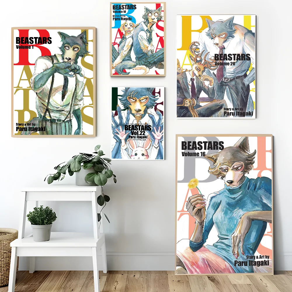 B-Beastars Classic Vintage Posters Whitepaper Prints Posters Artwork Kawaii Room Decor