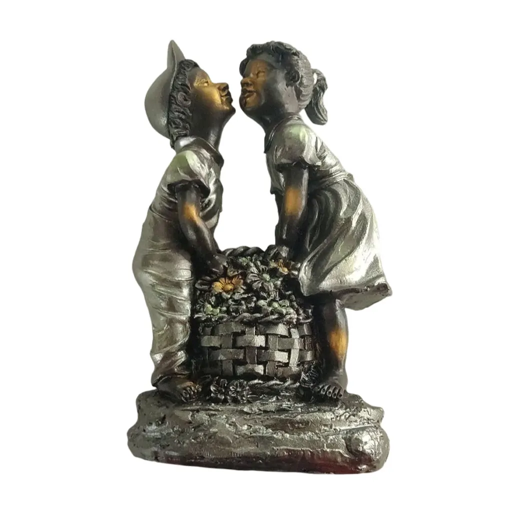 

Садовая статуя мальчика и девочки, украшения для офиса