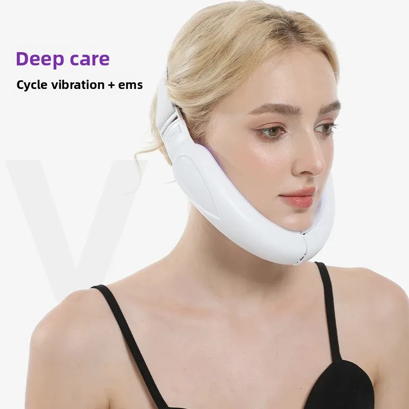 Portable V-Shaped Face Lifting Massager USB Rechargeable ABS & Stainless Steel Face Toning Device