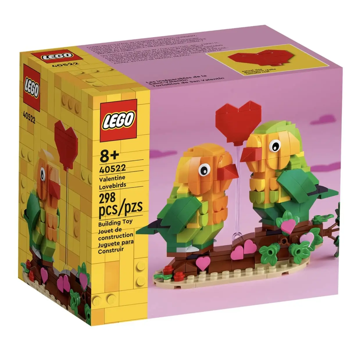 LEGO & Valentine Lovebirds Children Building Blocks Toys for Children\'s Kids Birthday Christmas New Year Gift 40522 (298 Pieces)