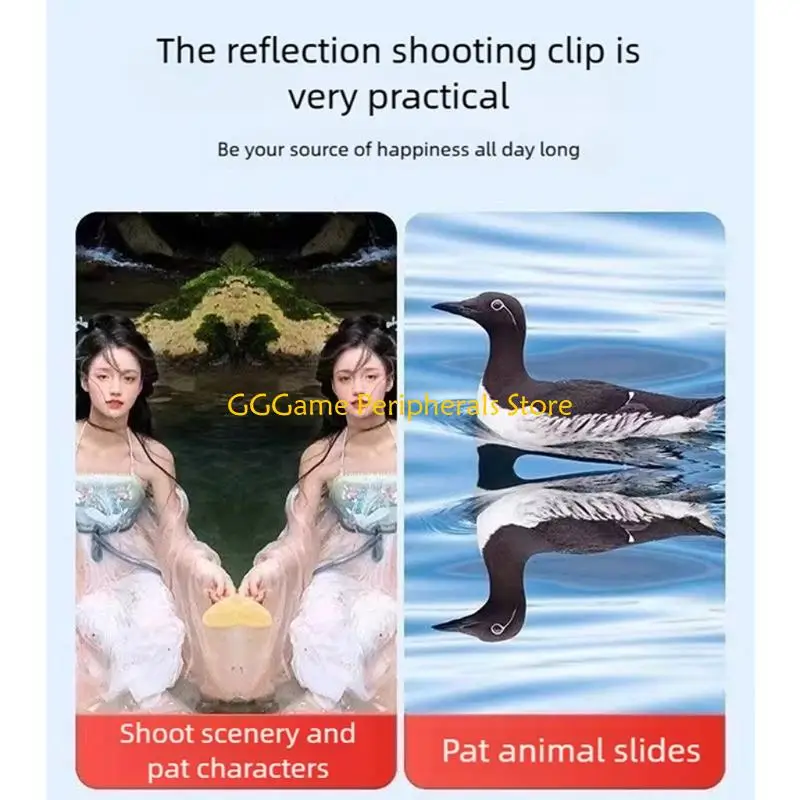 U55B Double Purpose Phone Camera Clip With Selfportrait Glass And Reflective Face For Breathtaking Outdoor Injections