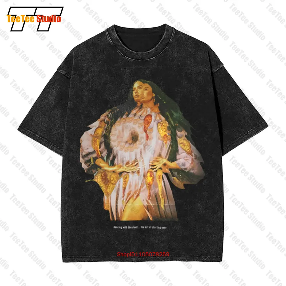 Dançando com o diabo, a arte da partida sobre Demi Lovato Camiseta vintage grande RPGG