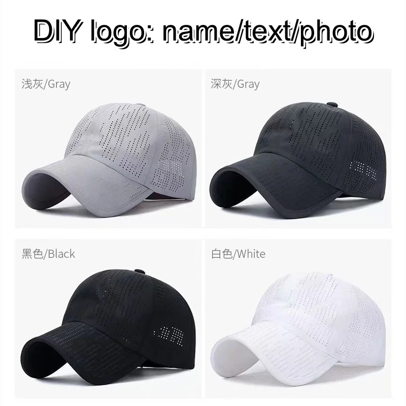 Summer Hat Quick Drying Baseball Cap Golf Cap for Men Breathable Mesh Sun Hat UV Protection Casquette Hats Women Outdoor Cycling