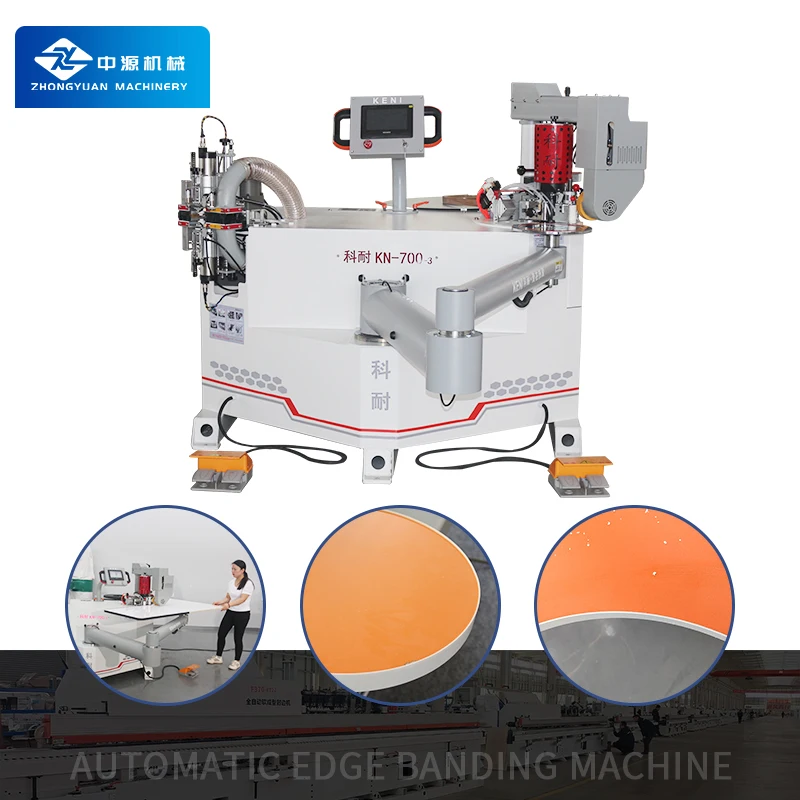 Laser docking assisted semi-automatic feeding L-shaped board woodworking material irregular edge banding machine