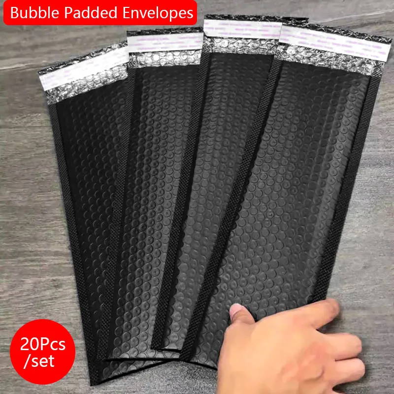 20Pcs 버블 봉투 가방 방수 충격 방지 두꺼운 우편 가방 의류 익스프레스 포장 가방 물류 운송 팩