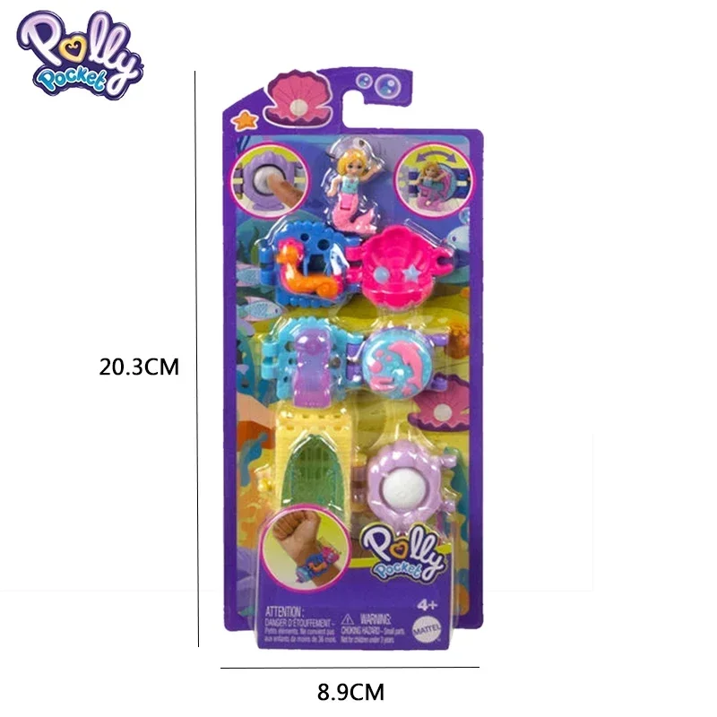 الأصلي Mattel بولي جيب الدمى سوار المحيط العالم مع اكسسوارات الديكور لعب للبنات جمع الاطفال هدية عيد