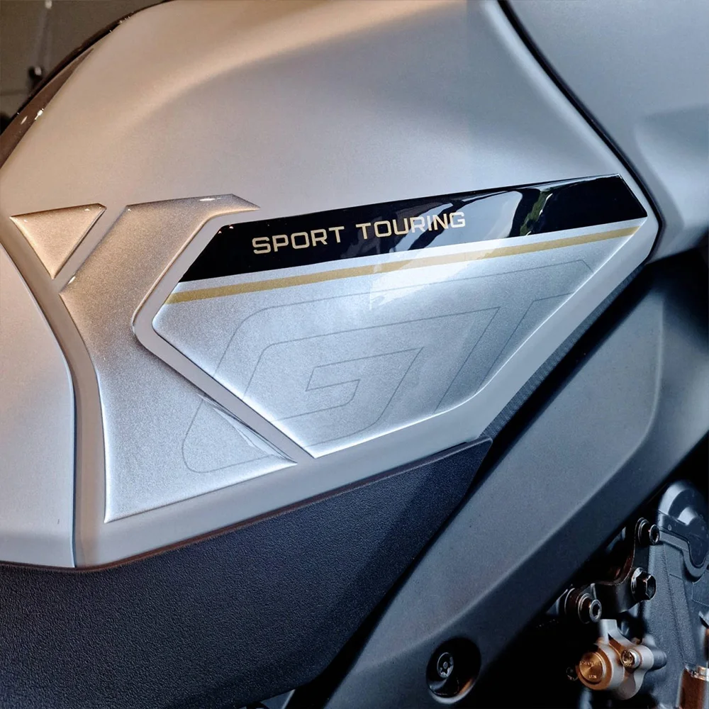 ل Tracer 9 GT خزان حامي الراسم 9 GT 2025 ملصقات دراجة نارية الملحقات خزان الوقود مقاوم للماء خدش ثلاثية الأبعاد الراتنج ملصقات