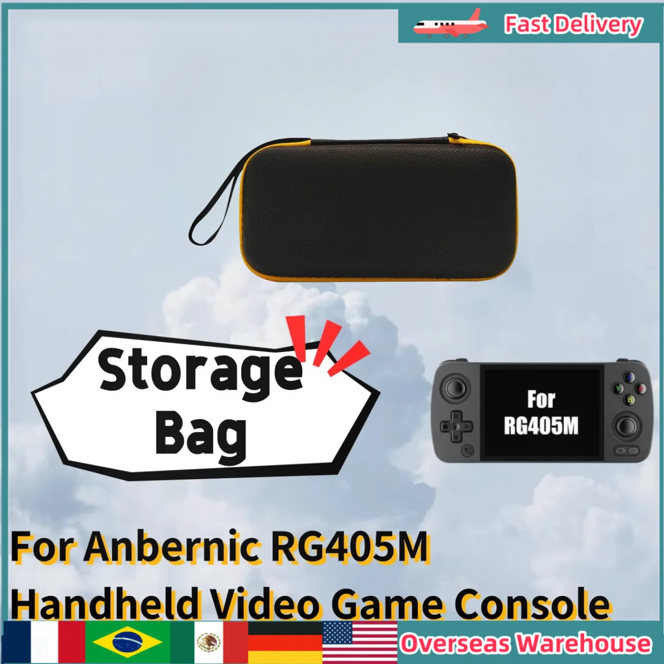 Anbernic RG405M Handheld Video Game Console Bag Scratch Resistance Console Assceries Hand Held Game Console Storage Bag Gifts