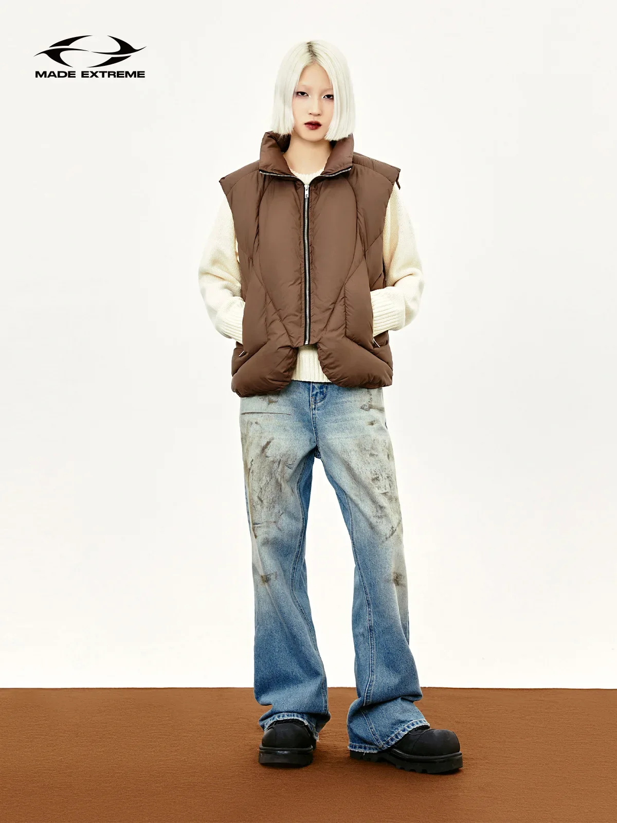 Sleeveless Puffer Jacket Street Wear Winter Jacket Men Vest Coat Mens Jacket