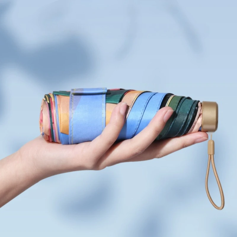 

Компактный зонт UPF 50+, ручная роспись, водостойкий автоматический открытый зонтик для женщин и мужчин, защита от солнца, дождя и ветра