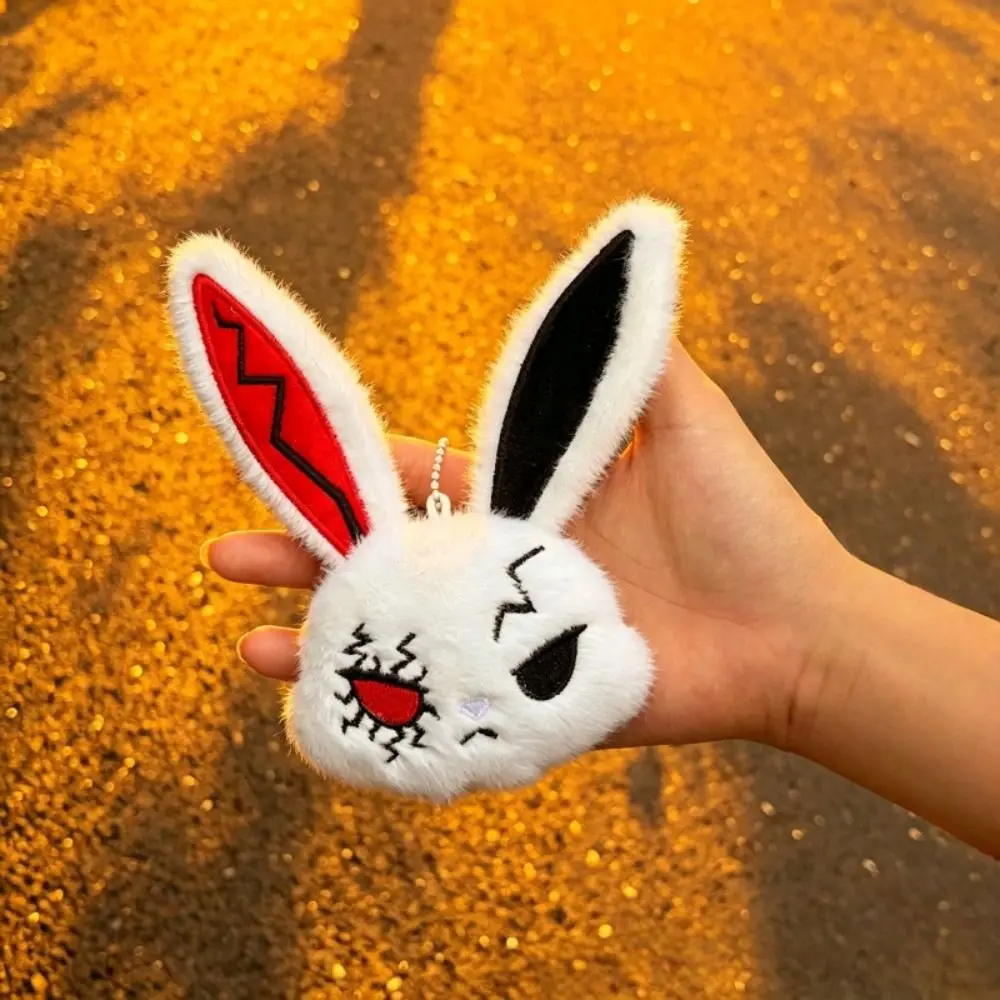 Bag Accessories Cute Gothic Bunny Keychain Dark Style Animal Halloween Key Rings Creative Portable Rabbit Keyring Daily Use