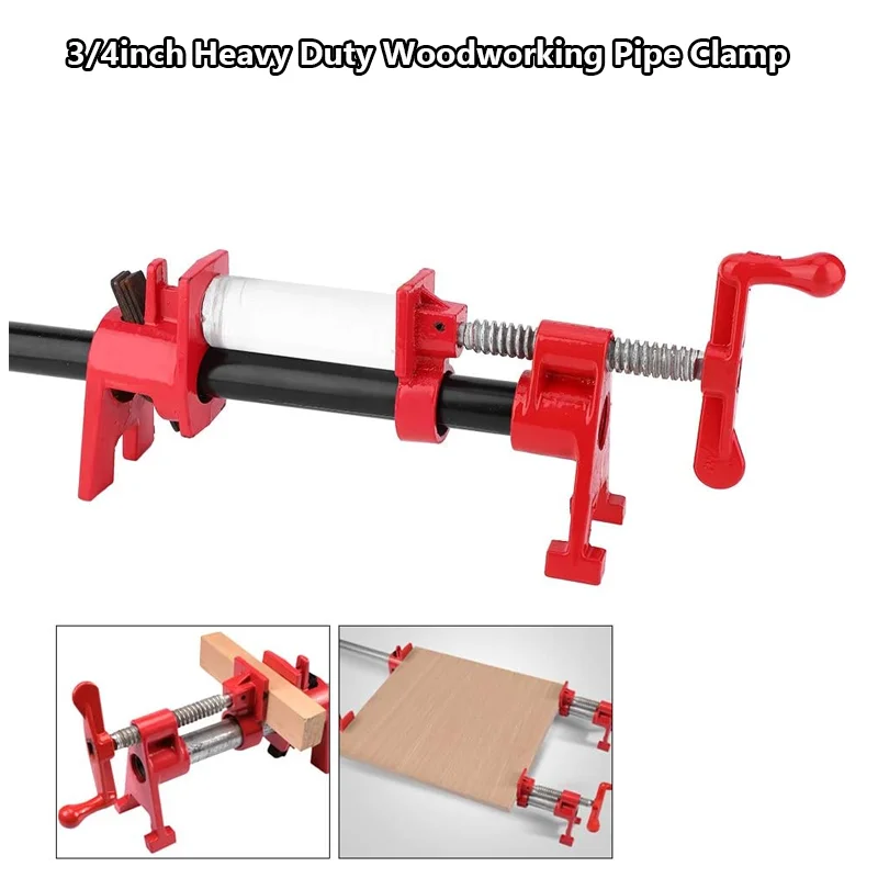 

Pipe Clamps for Woodworking Heavy Duty Pipe Clamps1/2 3/4 inch Wood Metal Gluing Clamps with Quick Release Woodworking Tools