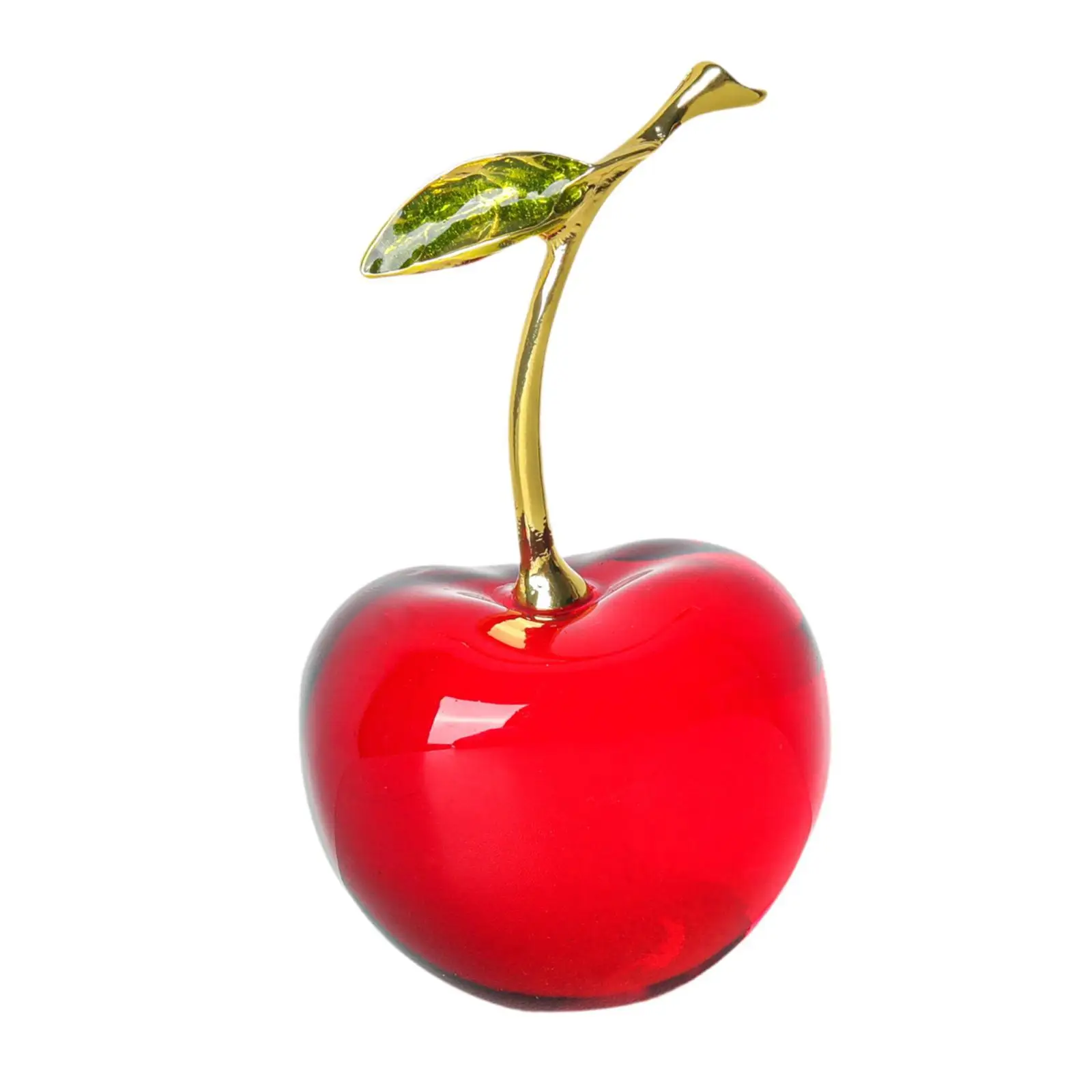 Fruit Cherry Statue Desktop Decoration Crafts Gifts Ornament Souvenirs Cherry Sculpture Desk Decor for Office Living Room