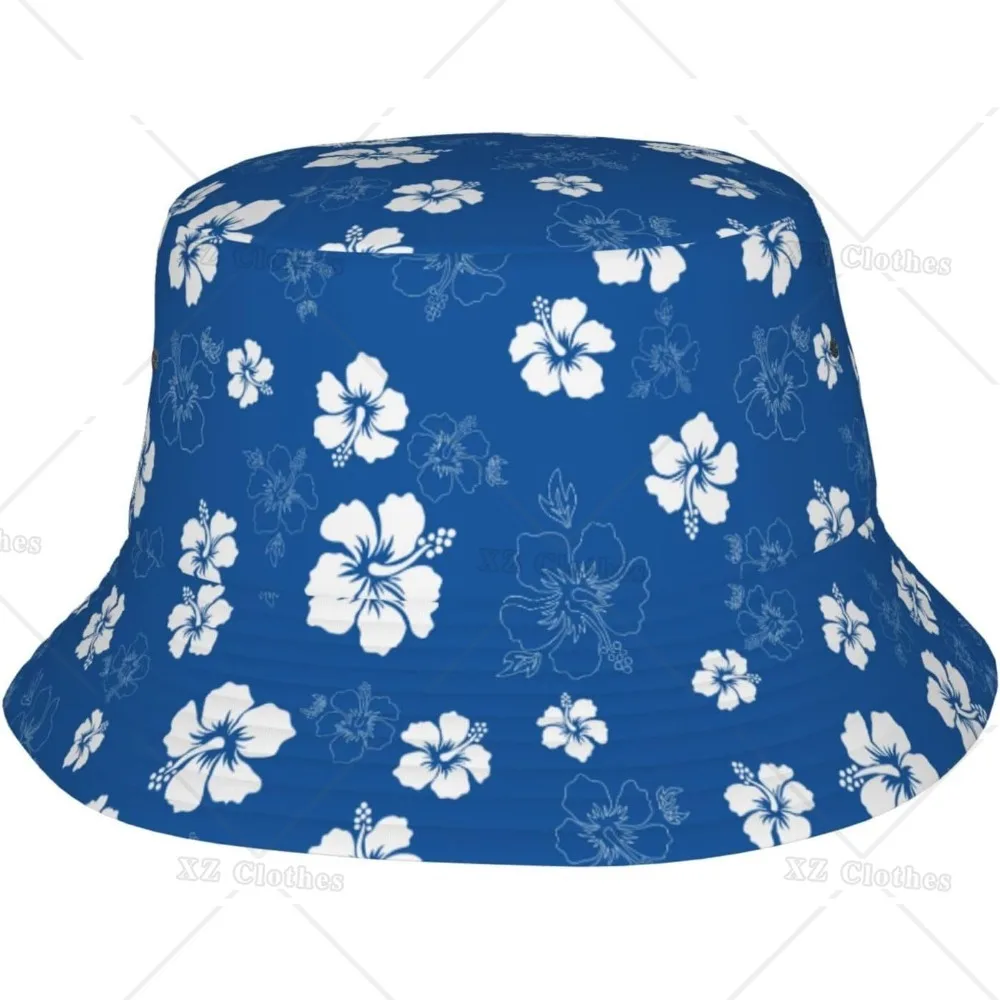 

flower blue Bucket Hat for Women Men Teens Beach Outdoor Fashion Packable Sun Cap Summer Headwear Fishing Caps for Fisherman