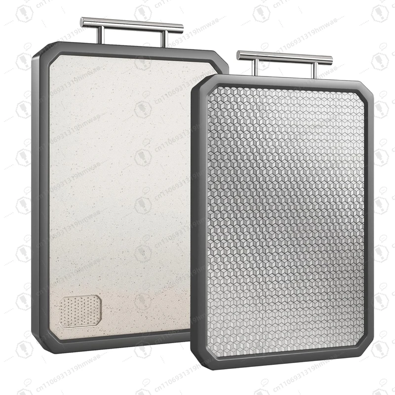 

304 stainless steel cutting board, double-sided cutting board with non-slip edges, for kitchen use