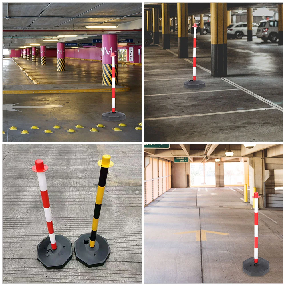 Beweegbare waarschuwingskolom Verkeer Pe Elastisch Isolatiestapel Antibotsing (rood en wit) 1 stuks Sleutelpalen Garage Stopbordbarrière