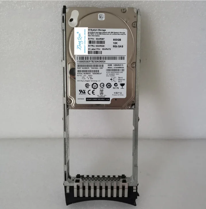 

For IBM 00AR497 00AR397 FRU 00AR326 900G 10K SAS 2.5 V7000 Gen2 storage hdd 900GB