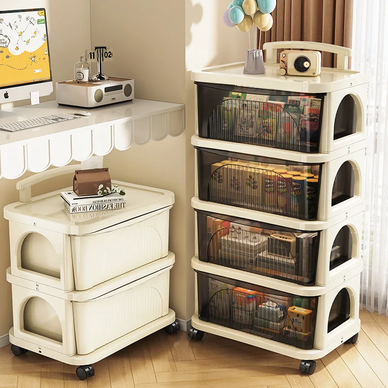 mobile-snack-storage-cart-multi-layer-drawer-style-bedroom-living-room-standalone-sun-protection-sleeve-cover-plastic-organizer