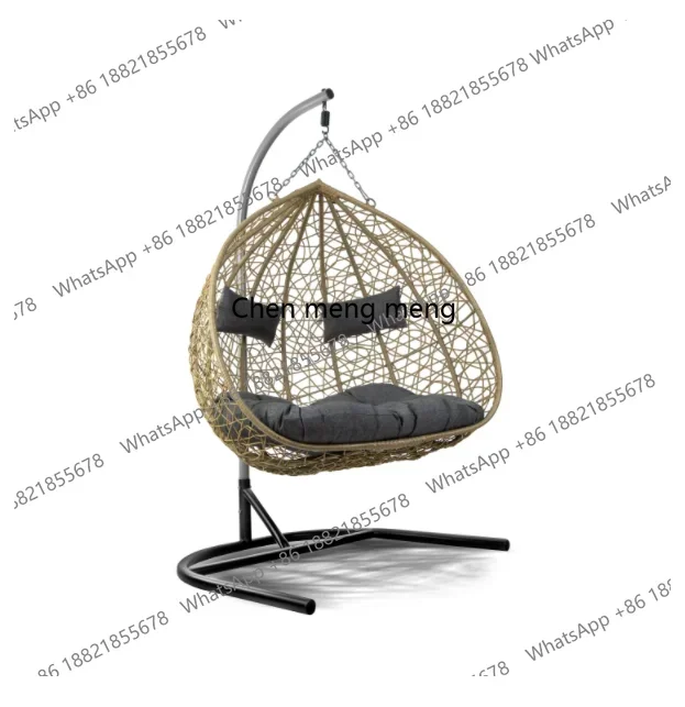 

D182Rattan Egg Chair Outdoor Hanging Wicker Swing Chair Garden Patio Hammock Pod