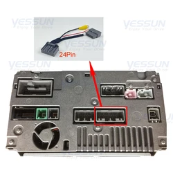 24Pin Reverse Camera harness Cable For Honda iMID 8inch Radio CRZ CR-V HRV Accord Input rearview camera Adaptor wire kit