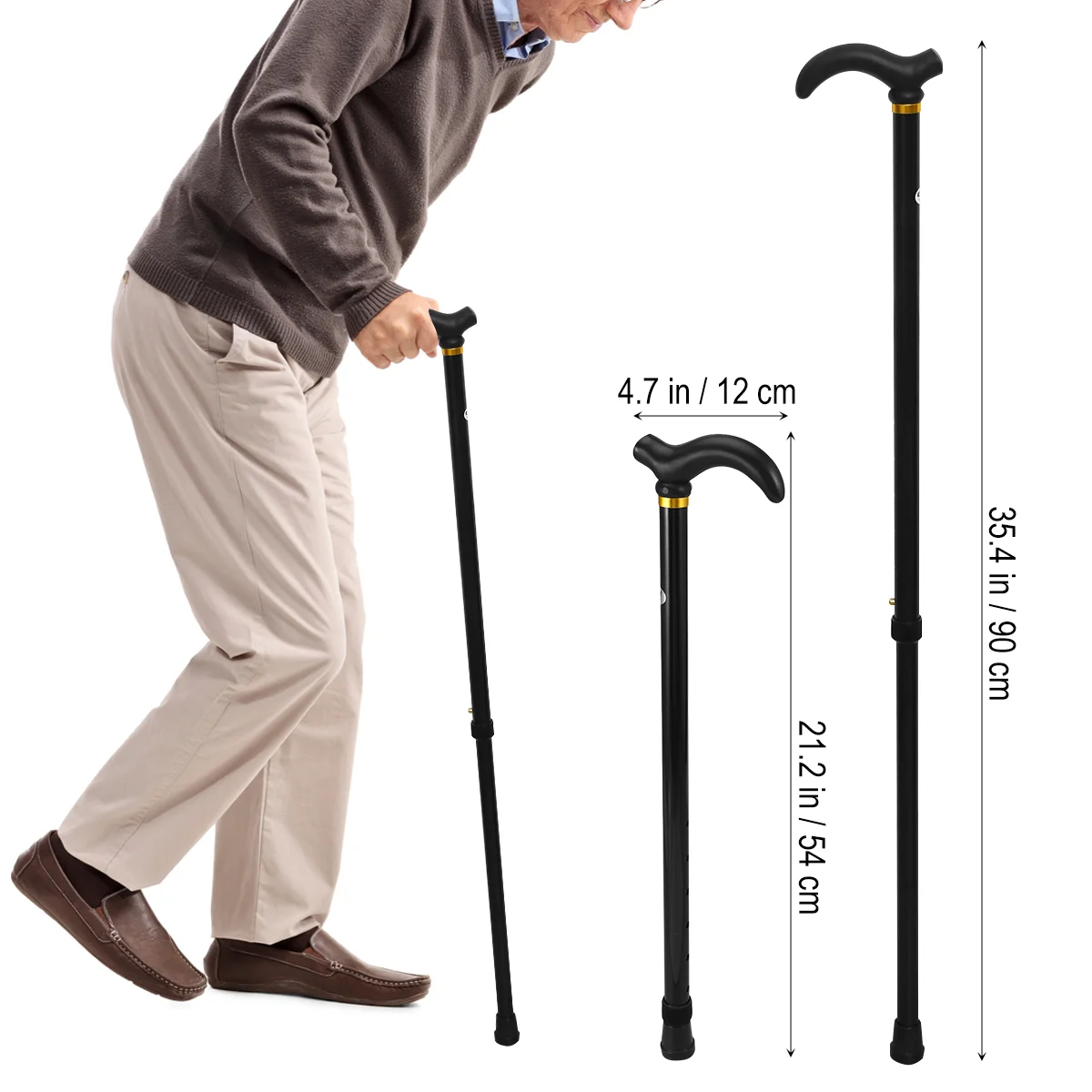 

Walking Cane Stickmen Folding Adjustable Canes Sticks Collapsible Seniors Aluminum Poles Alloy Elderly Trekking Women Hiking