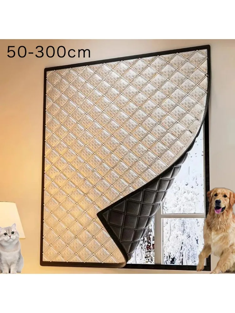Winddichte, kältebeständige Verdunkelungsvorhänge, Winter-Schlafzimmer-Isolierfolie, versiegelter Fensterbildschirm, lichtblockierend, isolierte Schattierung, warm