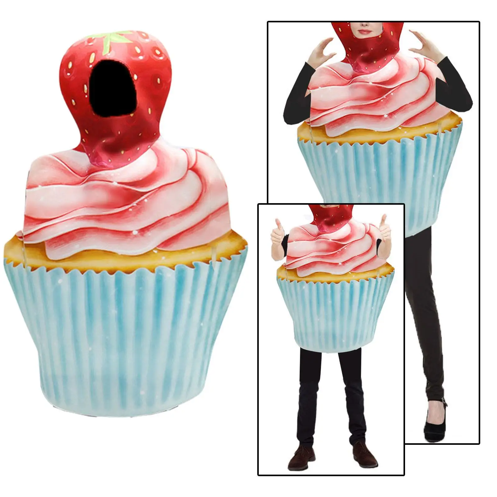 Costume de gâteau aux fraises, accessoire de dessin animé, Cosplay pour déguisement de fête d'halloween