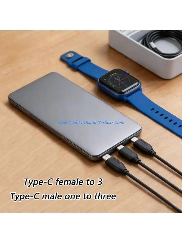 

U2JE USB C Splitter Charging Cable 1 Female to 3 Type C Male Splitter Charging