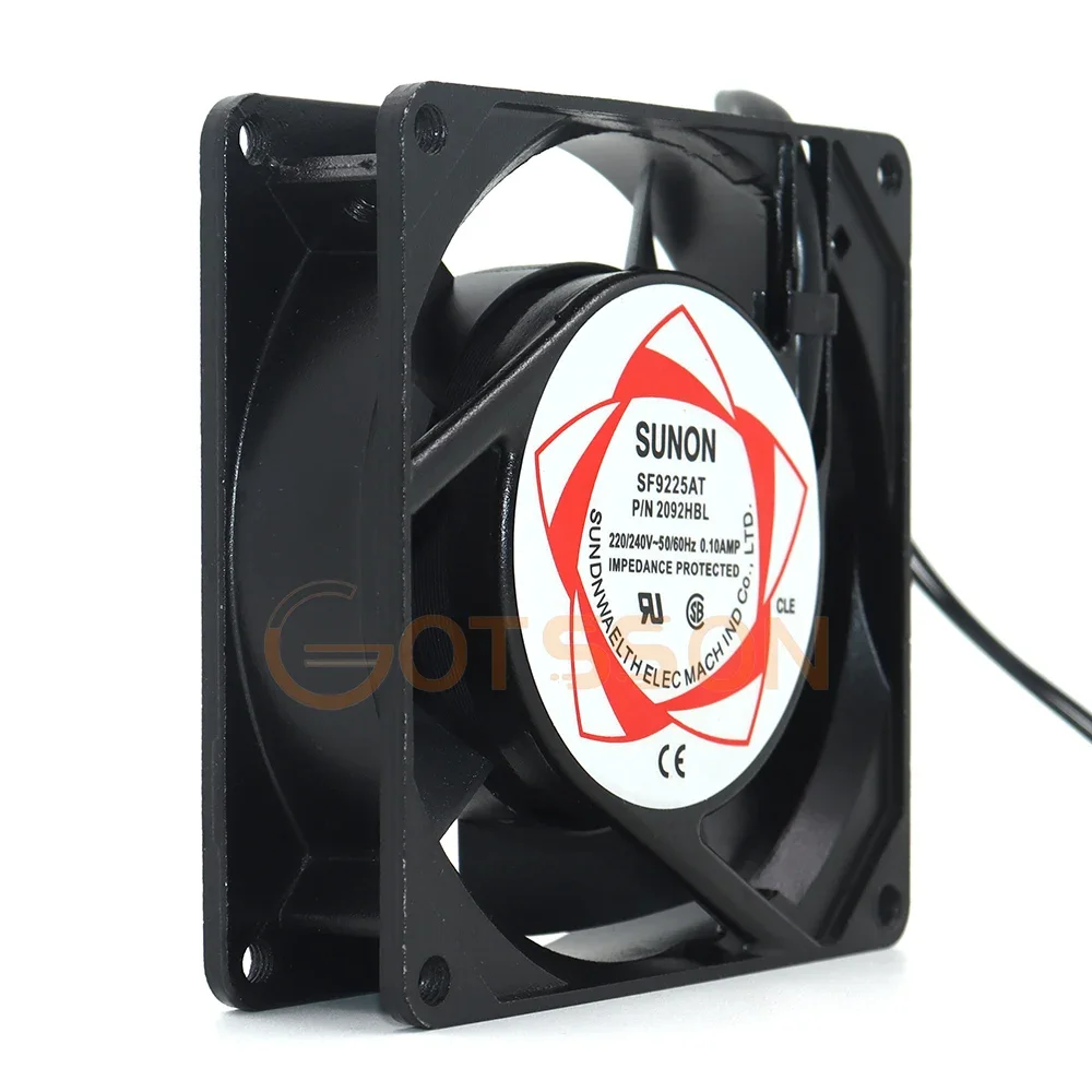 新しい SF9225AT P/N 2092HBL sunon 220/240V 0.1AMP 12 センチメートル冷却ファン 92 ミリメートル 92*92*25 ミリメートル
