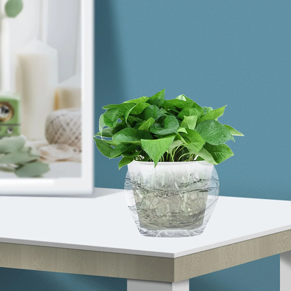 10 pçs vaso de flores transparente vasos de drenagem casa plantas orquídea claro berçário cacto translúcido