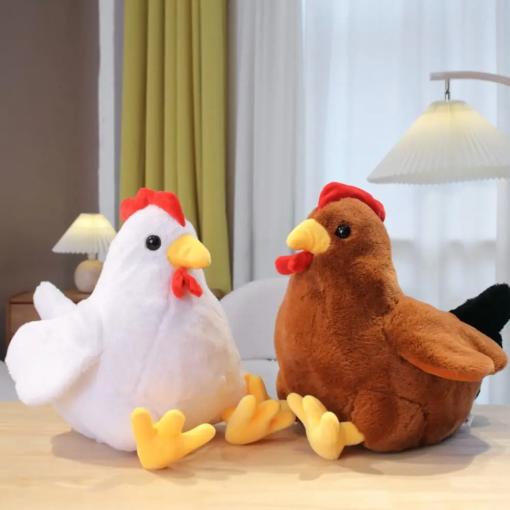 Cute Chick Plush Toy Simulation Rooster Hen Soft Pillow Stardew Valley Game Stuffed Doll Kawaii Peluche Children's Gift Toy