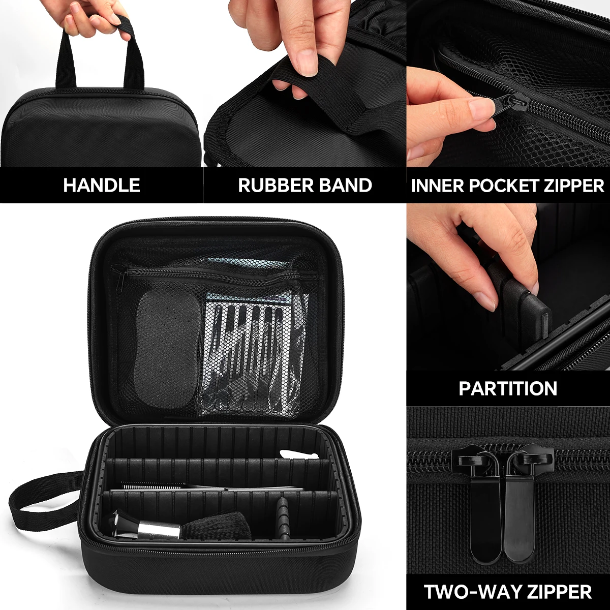 

Large Capacity Barber Tool Storage Bag Multi-Function Organizer for Haircut Scissors Clippers Combs Styling Tools Valise Case