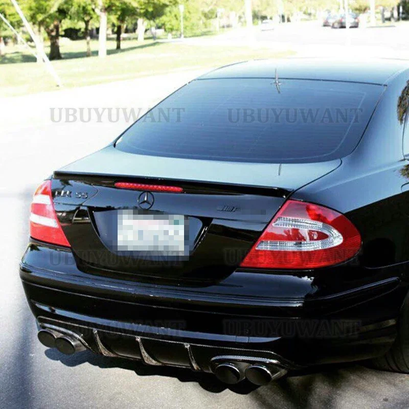 For Benz W209 CLK200 280 350 55 63 Car Trunk Spoiler Carbon Fiber/FRP Auto Rear Trunk Wing Accessories Spoiler 2004-2007