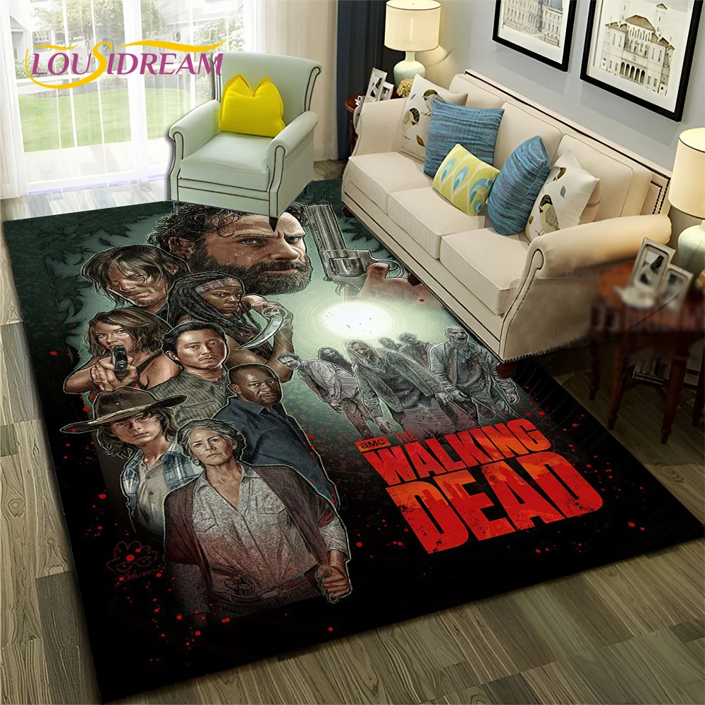 TWD The Walking Dead Rick Horror TV tapis pour la maison salon chambre canapé paillasson décor, tapis de zone pour enfants tapis de sol antidérapant