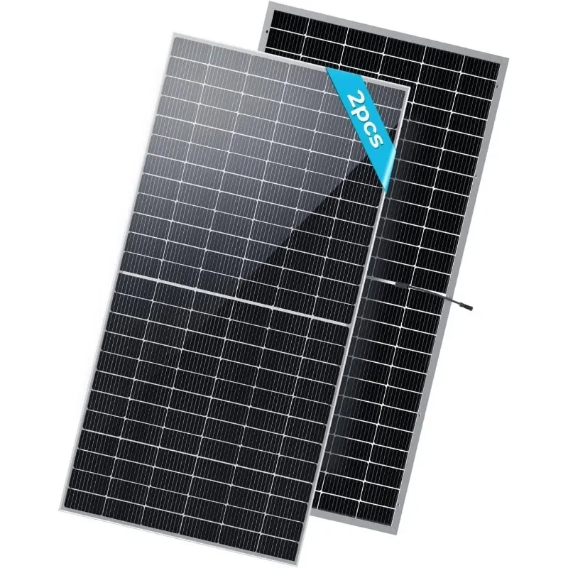 Renogy Bifacial Solar Panels Monocrystalline PV Power Charger On/Off-Grid Supplies for Rooftop Charging Station Farm Yacht