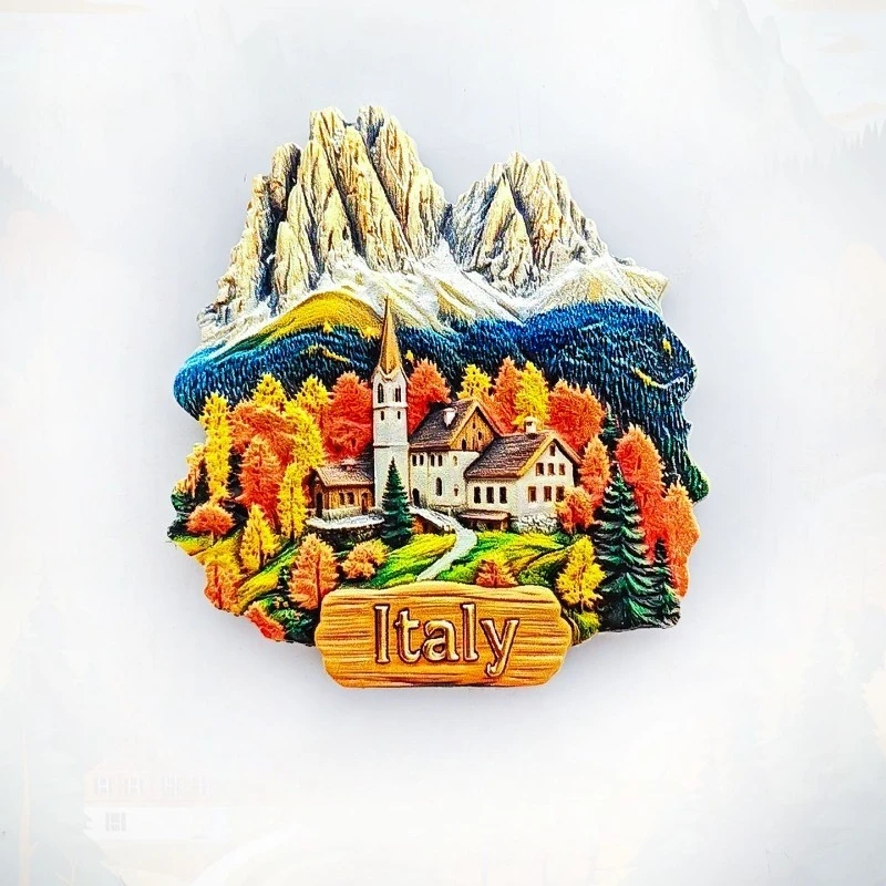 

Dolomites Italy Fridge Magnet - Breathtaking 3D Mountain Souvenir Unique Alpine Gift for Travel & Nature Lovers Decor