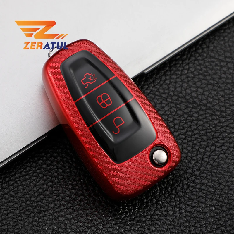 3 Buttons Car Key Fob Cover Case For Ford Ranger C-Max S-Max Focus Galaxy Mondeo Transit Tourneo Custom Keychain Protector