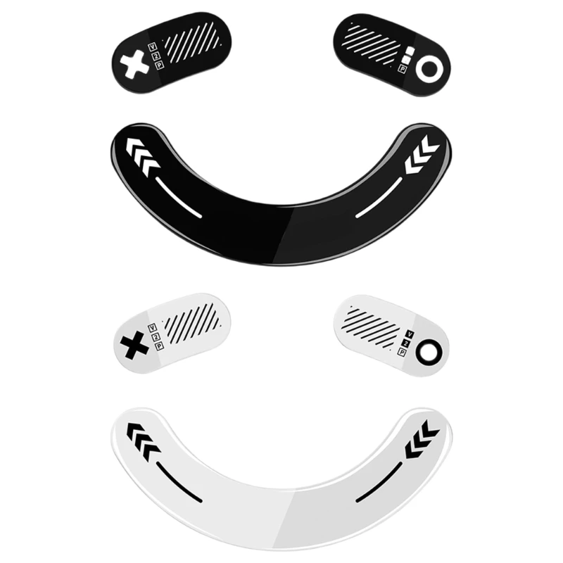 Mouse Skates Smooth Glides Mouse Feet Pads Scratch Resistance สำหรับ V2 Mouse Gaming สติกเกอร์เท้าแก้ว