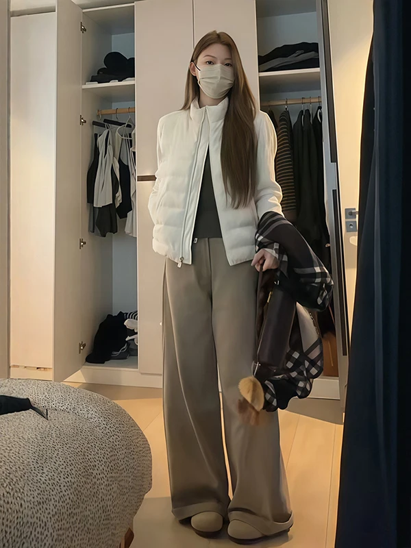 

Уникальная красивая лоскутная хлопковая куртка с воротником-стойкой, зимняя верхняя одежда, женская одежда Sle, новинка 2025, комплект брюк Haome