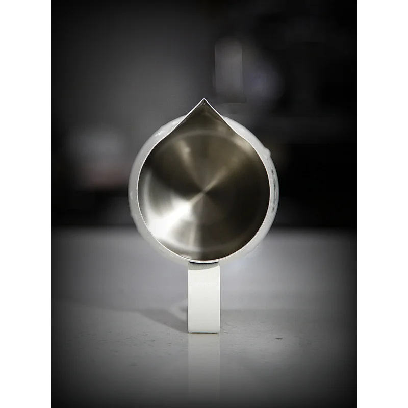 1 Uds. Para ESPRESSOPART tarro de café con leche profesional con caño puntiagudo de acero inoxidable en relieve