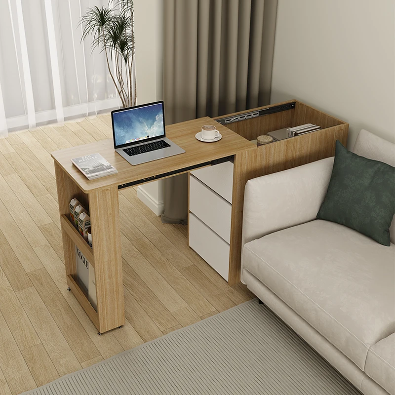 Simple and modern push-pull desk, sofa side cabinet, side cabinet, living room, bedroom edge, few corners, narrow cabinet